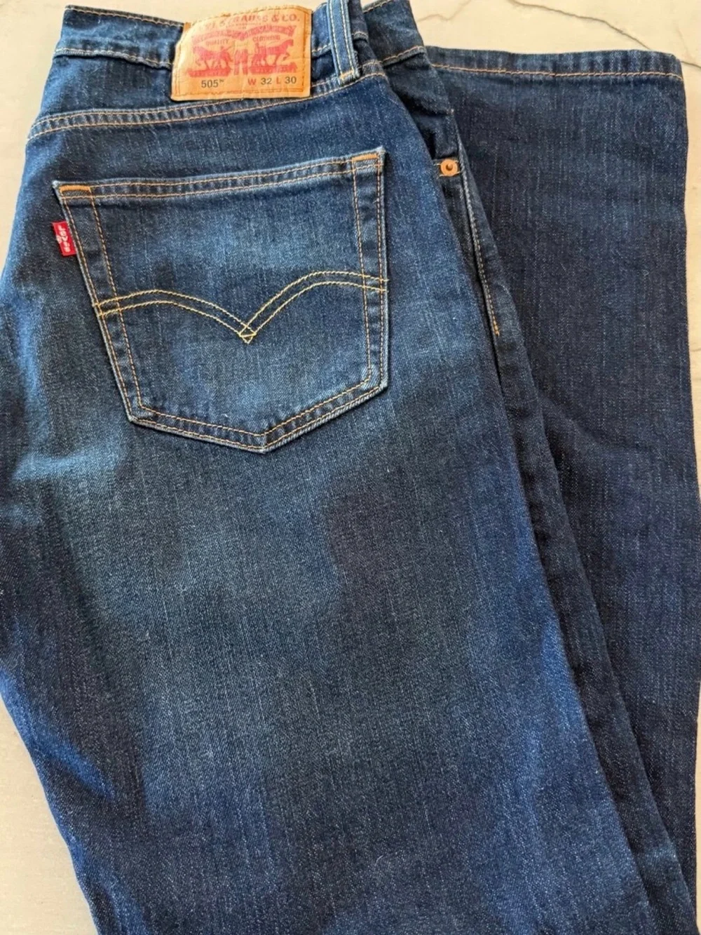 Levi's Dark Blue Men’s Straight Jeans 505